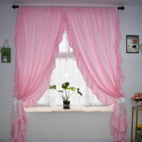 Cortinas de Estilo Princesa Nórdica con Flecos Decorativas en Color Sólido para Sala de Estar Dormitorio Material de Poliéster 100% Tema Romántico Cortinas Lavables de Largo 260cm y Más - details 9
