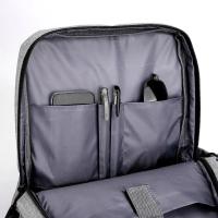 Mochila para ordenador portátil de negocios para hombre, bolso de hombro informal, multifuncional, con carga USB, impermeable - details 1