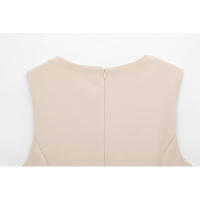 BUNO-Vestidos de fiesta de noche elegantes de primavera para mujer, dobladillo ancho ondulado, lazo decorado, liso, sin mangas, cuello redondo, vestidos de moda - details 20