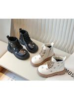 Botas de cuero bordadas para niños y niñas, botines de princesa versátiles, diseño a la moda, otoño - details 4