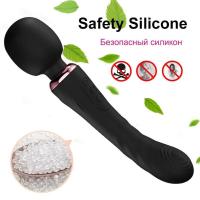 Vibrador de Doble Motor Wand de Silicona de Tamaño Grande Masajeador de Punto G para Pareja - details 6