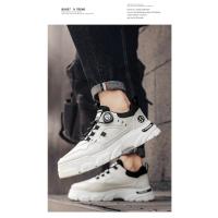 Zapatos informales de otoño para hombre, zapatillas de deporte de cuero para hombre, cómodos y suaves zapatos de tabla de Wark para hombre, zapatos de plataforma para hombre Кроссо ти... - details 11