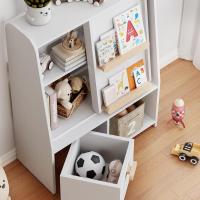 Estantería Infantil con Organizador de Juguetes Móvil y Amplio Almacenamiento para Juguetes - Librería Multifuncional con Repisa Abierta Grande y Puerta Corredera - details 3