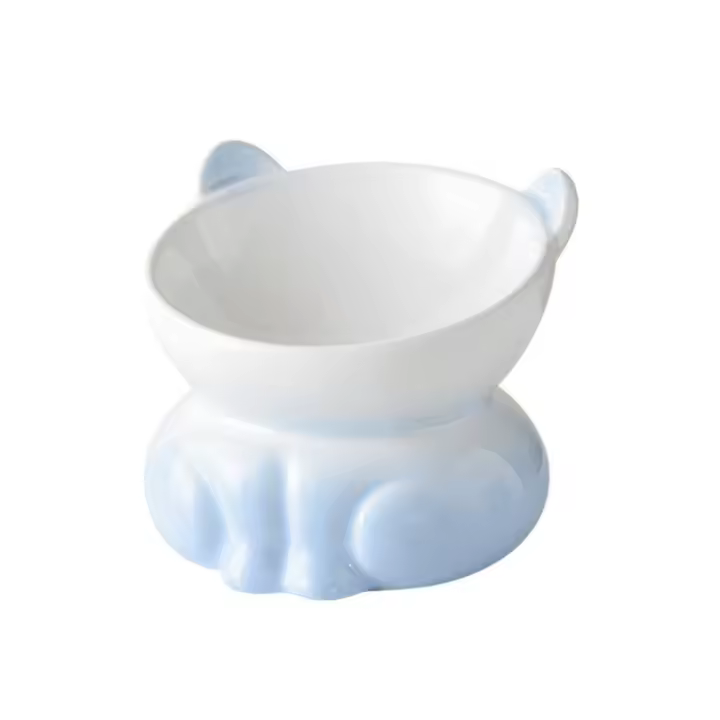 Suministros para mascotas, cuenco de cerámica para gatos, cuenco de alimentación creativo y bonito para comida de perros, cuenco de base alta antideslizante multiusos para mascotas, contenedor de agua - 1