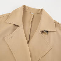 Gabardina elegante de invierno para mujer, holgada, informal, a la moda, versátil, larga - details 15