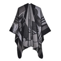 Mantón de mujer de nuevo estilo, capa con abertura de Cachemira de imitación gruesa de gran nombre a la moda para uso en pasarela - details 10