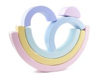 Juguete de madera Montessori para niños, bloques de construcción de arcoíris, juego de equilibrio de apilado creativo - details 12