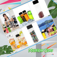 Botellas de Jugo de Plástico Reutilizables 6/12/24PCS Ideal para Artesanías Sensoriales y Bebidas Relajantes 400ml Deportes y Crecimiento - details 0