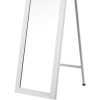 Espejo de Pie, de Cuerpo Entero, Marco de Plástico, Forma Rectangular de 37x157 cm, para Dormitorio, salón, Cuarto de baño, Pasillo Blanco o Negro (Blanco) - details 18