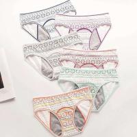 Ropa interior de algodón retro de talla europea a prueba de fugas para mujer, absorbe una pequeña cantidad, período menstrual - details 0