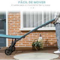 Pack de 2 Hamacas de Jardín Exterior Reclinables de Aluminio con Resalto Ajustable de 5 Niveles y Ruedas Ideal para Playa Piscina 165x66x102 cm Gris Oscuro - details 23