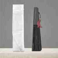 Abanico de mano plegable de Organza con cordón, bolsa blanca para fiesta, recuerdo de boda, bolsas de regalo, 50 piezas - details 2
