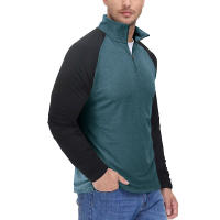 Sudadera de hombre de manga larga con cremallera Cuello de pie, cómoda, jersey, colores contrastados, para exterior - details 7