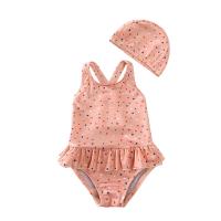 Chic Traje de Baño de Una Pieza Floral sin Espalda para Niñas Bikini de Bebé a Prueba de Sol con Sombrero Perfecto para Vacaciones en la Playa - details 1