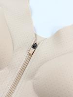 2 piezas Sujetadores Sin Costuras y Cómodos Push-Up para Mujeres - Cierre Frontal con Cremallera, Almohadillas Extraíbles, Mezcla de Nylon y Spandex, Estilo Deportivo, No Transparente - Azul Claro y Beige - details 10
