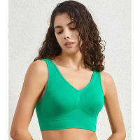 Women solid color fitness sports bra top gym yoga athletic tight workout soft brassiere padded - details 14