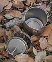 Tiartisan - Mango plegable de titanio, prensa francesa, cafetera cubierta para colgar, utensilios de cocina para acampar al aire libre, taza de agua - details 11