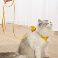 Chaleco con arneses ajustables para mascotas con mochila y correa, juego de correa para perro desmontable, correa suave para el pecho para gato antiescape - details 7
