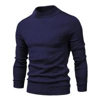 Suéter grueso de cuello alto de invierno para hombres, suéter casual de cuello alto de color sólido, cálido y cómodo, jersey de cuello alto para hombres - details 10