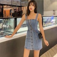 Vestido de mezclilla para mujer Falda con tirantes delgada en la cintura - details 18