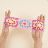 Diadema tejida de flores, banda para el cabello de estilo étnico bohemio colorido, accesorios para el cabello para niña, pañuelo de ganchillo hueco Pastoral para viaje - details 10