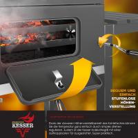Parrilla de Carbón Grande con Carrito Asador BBQ de Acero Inoxidable con Termómetro - details 4