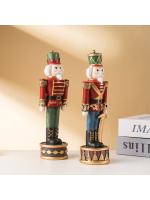 Gran oferta, marioneta creativa, Cascanueces, adorno navideño creativo para el hogar, gabinete de vino, adorno de resina - details 18