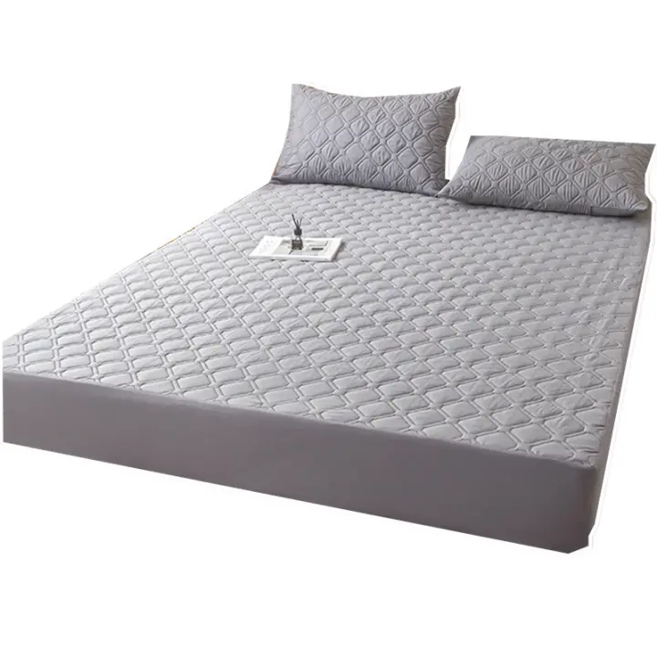 Protector de colchón impermeable, almohadilla de cubierta de colchón Silenciosa transdurable con 4 Corretas de Esquina elásticasque se adopta a Hasta 40 cm de profundidad - 1