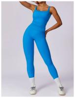 Conjunto de Yoga de 2 Piezas para Mujer Pantalones de Alta Cintura con Talle en la Articulación y Sujetador Cortado para Gimnasio Ropa de Entrenamiento de Primavera/Verano Material Exterior de Nylon - details 6