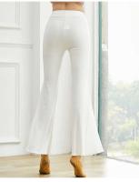 Tre de danza del vientre para adultos latinos de otoño para mujer, pantalones de práctica de camping de pierna ancha de gasa de retales, esenciales para bailarines - details 8