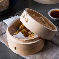 Dimsum-cesta de bambú con tapa para cocina, juego de utensilios de cocina, jaula, vaporera - details 3