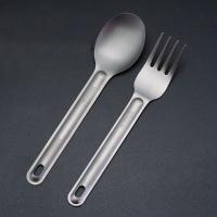 Cuchara De Titanio Con Mango Largo Para Camping Y Picnics Accesorios De Cocina Ambientales Utensilios De Cutlería Con Cuchara Y Fork EDC - details 21
