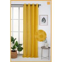 Cortina de tela semitransparente de lino y poliéster con diseño de rubor de cuatro hojas.140x260cm, decoración del hogar. - details 8