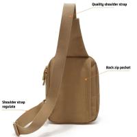 Bolsa de pecho para exteriores de gran capacidad, correa ajustable, tela Oxford, bolsos cruzados para escalar, transpirable, multicapa - details 11