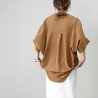 Nuevo vestido de verano Jersey con cuello en V suelto y delgado camisa de color sólido 6 colores - details 47