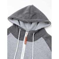 Sudadera deportiva para hombre, top con mangas de color en contraste, moda casual - details 30