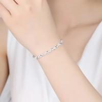 Pulsera para mujer, plata 925, XO, moda coreana, fiesta, boda - details 1