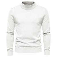 Suéter grueso de cuello alto de invierno para hombres, suéter casual de cuello alto de color sólido, cálido y cómodo, jersey de cuello alto para hombres - details 16