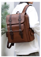 Mochila para hombre, 15 pulgadas, lona y cuero impermeable, antirrobo mochila para ordenador grande, mochila escolar, viaje, Lycee Trabajo - details 2