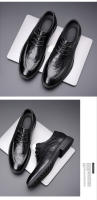 Zapatos de cuero auténtico británico Zapatos de negocios elegantes con cordones - details 13