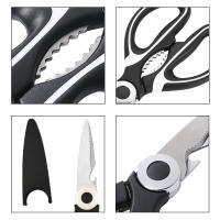Tijeras de cocina de acero inoxidable para cortar carne, abrebotellas, Clip de nogal, herramientas de cocina, ahorro de trabajo - details 1