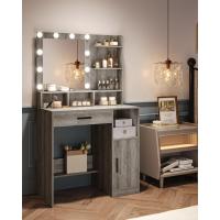 Luces LED 10, Tocador de Maquillaje con 3 Estantes y 4 Compartimentos Abiertos - details 14