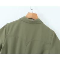 Vestido de trabajo verde militar de manga corta clásico de moda para mujer nuevo personalizado - details 9