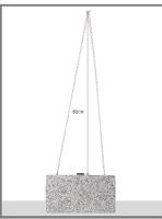 Bolso de mano de noche con lentejuelas de diamante para mujer, bolso de mano para boda, bolso de hombro para Banquete de fiesta, negro, dorado y plateado - details 8