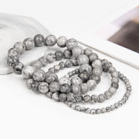 Pulsera de Piedra Mineral Zebra Rosa Frostada Natural Hecha a Mano Joyería de Meditación de Yoga - details 17