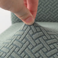 Funda para silla de comedor de Jacquard, funda elástica suave a prueba de polvo para asiento de silla, adecuada para decoración para sala de estar y comedor, 1 pieza - details 27