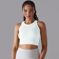 Nessaj-Chaleco deportivo sin costuras con almohadilla para mujer, sujetador de yoga, top corto de entrenamiento para fitness, gimnasio diario, correr, chaleco a prueba de golpes, sujetador elástico alto - details 1