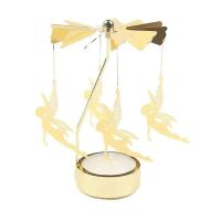 Velas Giratatorias de Metal en Formas de Copo de Nieve y Ángel Portavelas para Té Romántico, Boda, Decoración del Hogar en Navidad - details 3