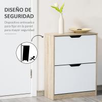 Mueble Zapatero Moderno de 2 Cajones Ajustables Estilo Armario para 8 Pares de Zapatos - details 13