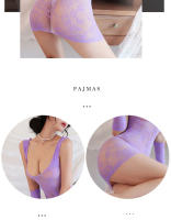 Lencería Sexy Falda Corta Ajustada con Escote en V Profundo Abrazo de Cadera Estilo Latex - details 3